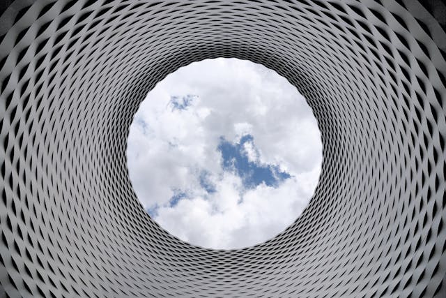 Picture of a cloud looking through technology